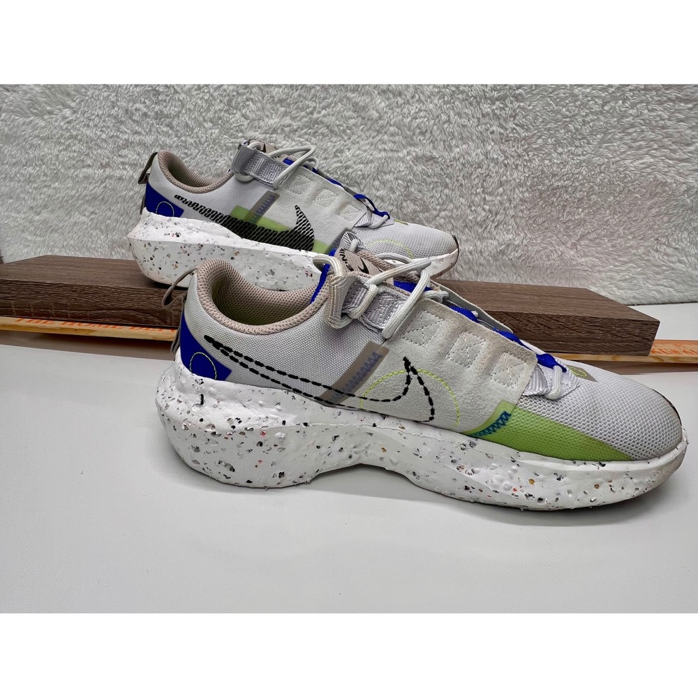Nike Crater Remixa Sneakers Womens Size 8.5 DB2477-020 White Blue Athletic Shoes